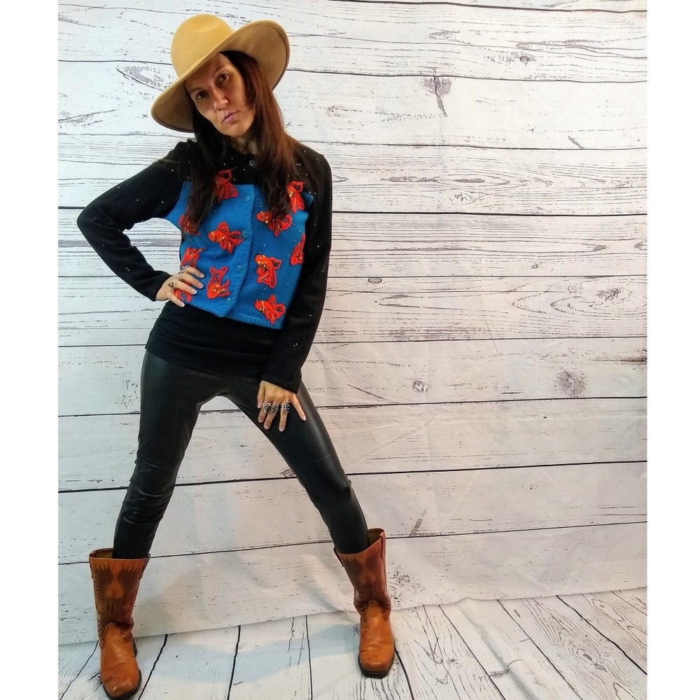 Michael Simon N.Y. fish cardigan/sweater